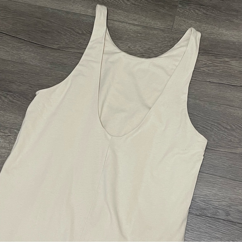 Lunya Restore Pocket Jumpsuit Latte White Tapered Skinny Leg Loungewear Sz XL. - Picture 11 of 12